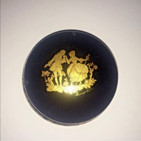 Cobalt Blue Vanity Fragonard Limoges Castel Box - Picture 7 of 12